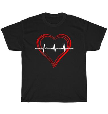 Maglietta EKG Battito Cardiaco Impulso Amore Cardiogramma Vuoto Consapevolezza Malattie Cardiache