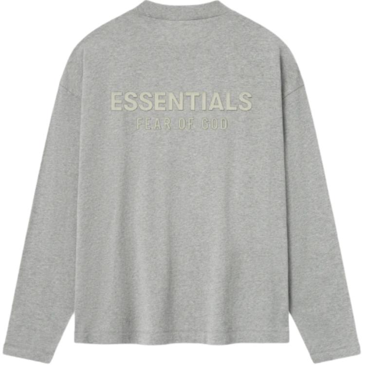 Fear of God Essentials Classic Short-Sleeve Tee Concrete Heather Men Tops Grey 125SP254205F