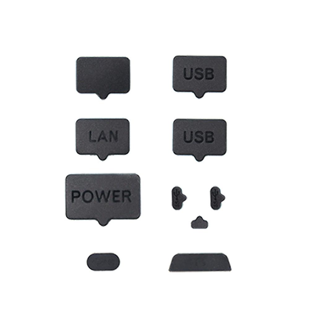14Pcs Game Console Rubber Dust Protector Dust Plug for PS5 Slim Antidust Cover Gaming Accessories Dustproof Plug Black