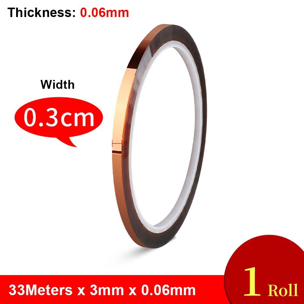 1Roll New 300 DegreeC BGA Tape 33Meters 5-40mm Polyimide Tape Anti-static High Temperature High Temp Tape Electrical Industry