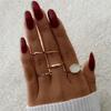Sada prstenů s českým zlatým řetízkem pro ženy Fashion Boho Coin Snake Moon Rings Dárkové šperky Party Trend
