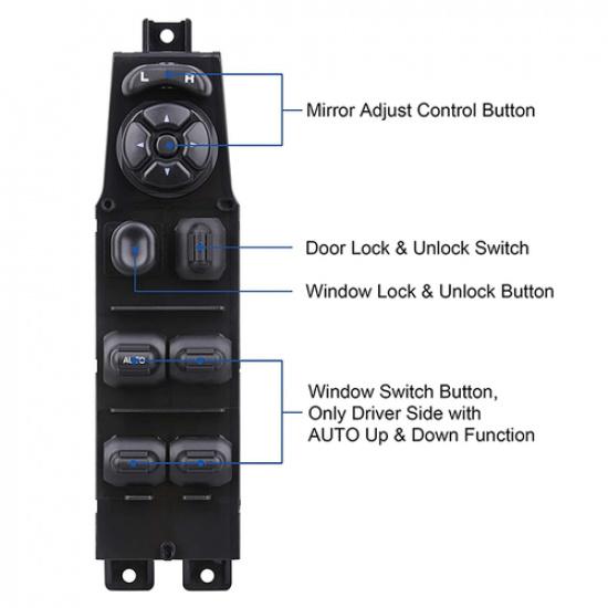 Window Switch Control +Taupe 2Pcs For 02-09  Dodge Ram 1500/2500/3500 68171680AA