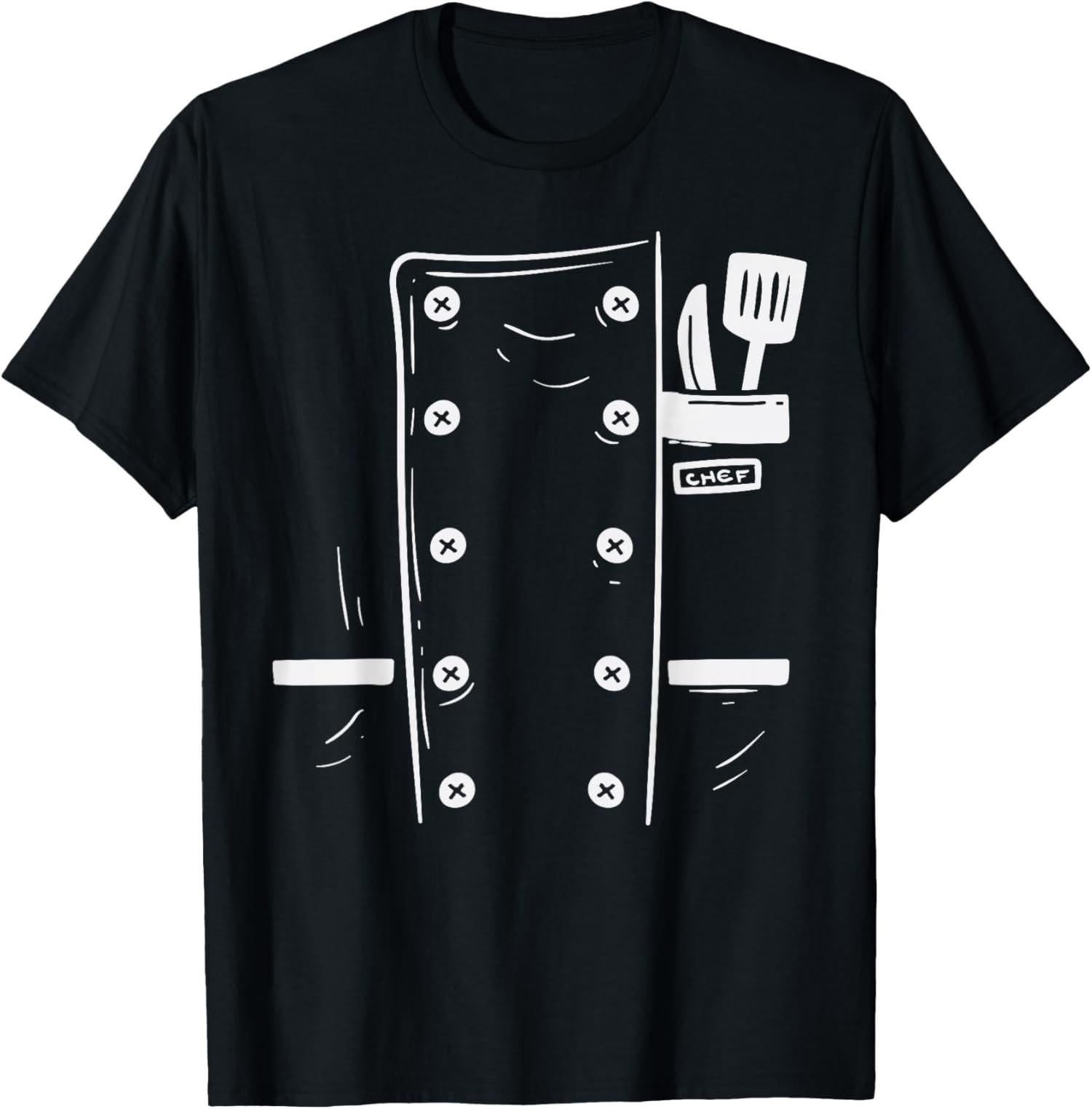 Uniforme de cuisine de Chef, Costume d halloween facile et paresseux, T-Shirt unisexe S