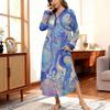 Women's Nightgown Long Loungewear V-neck Nightdress With Pockets