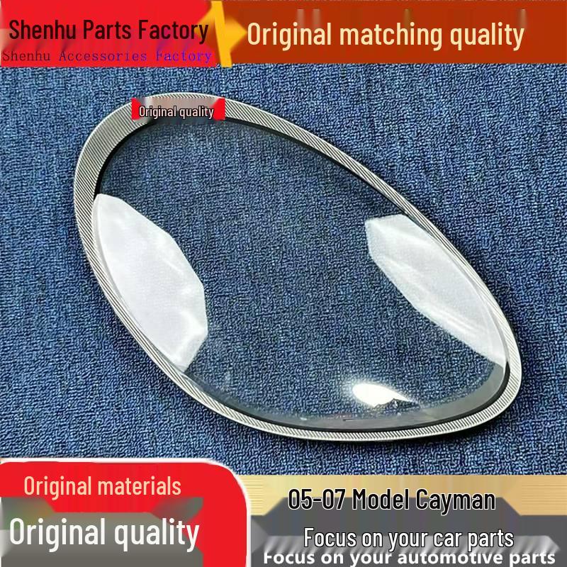 

Porsche Cayman 05-07 Headlight Cover - Transparent Front Light Shell Shield Standard, Driver s Side without Gel