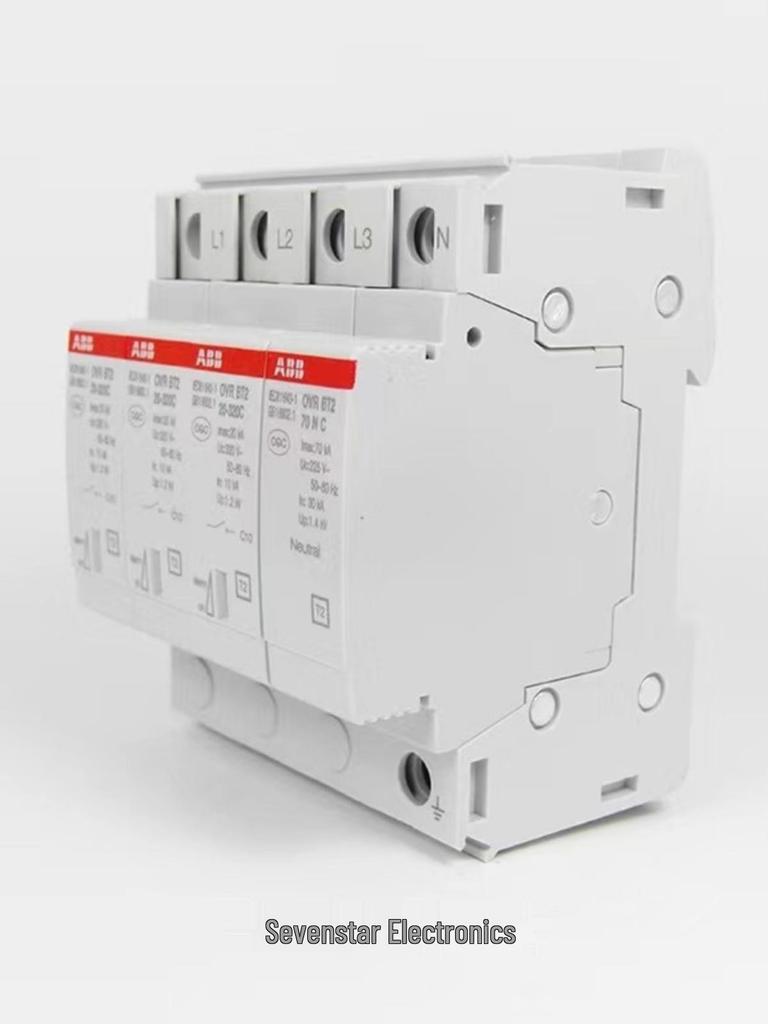 ABB OVR BT2 3N-20-320 Three-Phase Surge Protector/Arrester, 4P 40KA