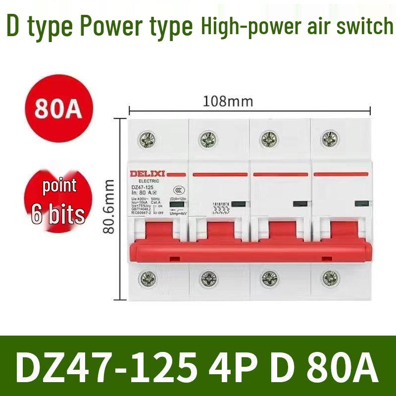 Delixi DZ47S Circuit Breaker: Air Switch for Single/Three-Phase, 1P/2P/3P/4P.