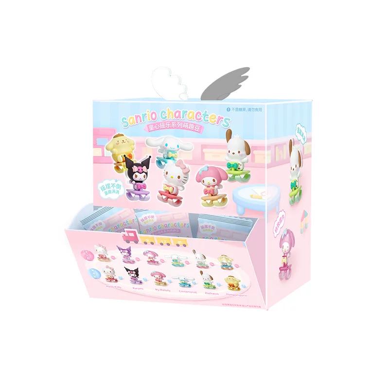 Cartoon Sanrio Characters Childhood Rocking Series Cute Beans Blind Box Kuromi Cinnamoroll Mini Collectible Figure
