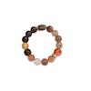 Natural Red Garden Quartz Black Super Seven Crystal Beaded Bracelet French Style Womens Jewelry