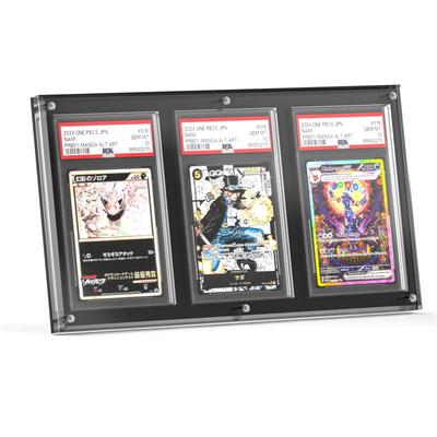 Yotakala PSA-Bewertung Hält 3 Acryl Magnetische UV PSA CGC Sammelkarten Display-Hülle mit für und Aufbewahrungskoffer, Karten, Loader, PSA-Spezifische Schraubkappe