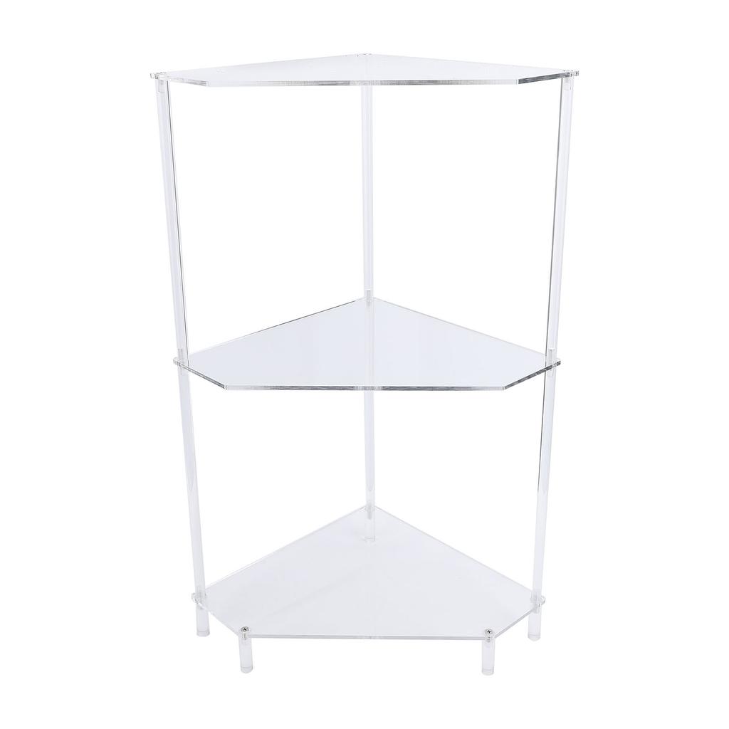 3 Tier Triangular Acrylic Corner Side Table Small Corner Side Table Bathroom Organizer Water