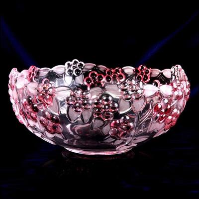 Flavins Kristallglas Pflaumenblüten Obstschale