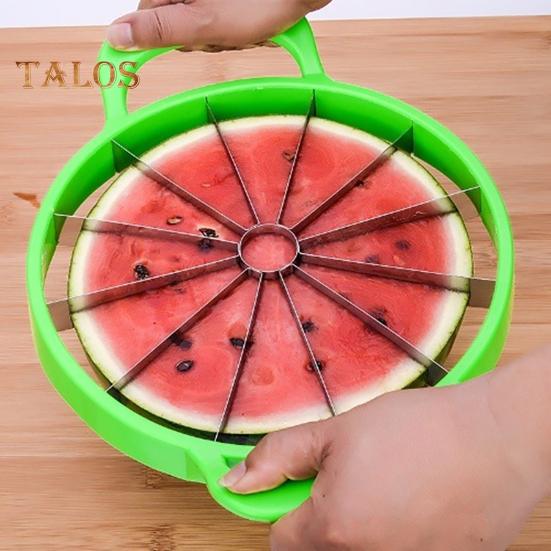 Watermelon Slicer Stainless Steel Fruit Cutter with Comfortable Non-Slip Handle Watermelon Slicing Tool Home Supply