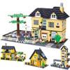 Haus Villa Architektur Cottage Modell Bausteine ​​Ziegel Freunde für Mädchen Strand Hütte Modular Home Village kreative Stadt Shop