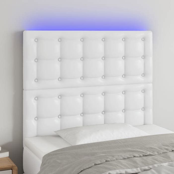 Tête de lit - MAISON EXCLUSIVE - 100x5x118/128 cm - Similicuir - LED intégrée - Hauteur réglable