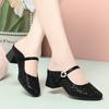 4.5cm Breathable Comfortabel Round Head Mesh Mules Women's Shallow Slippers 2025 Summer Med Block Heels Slides for Office Mom