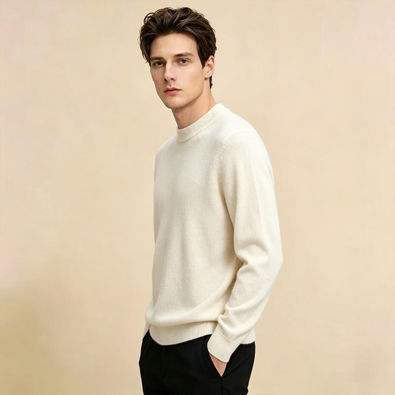 Men's Wool Blend Round Neck Sweater