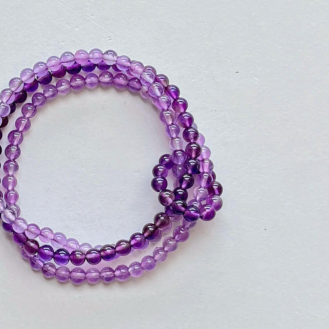 4Mm Natural Amethyst Multi-Layer Atmosphere Bracelet Bracelet.