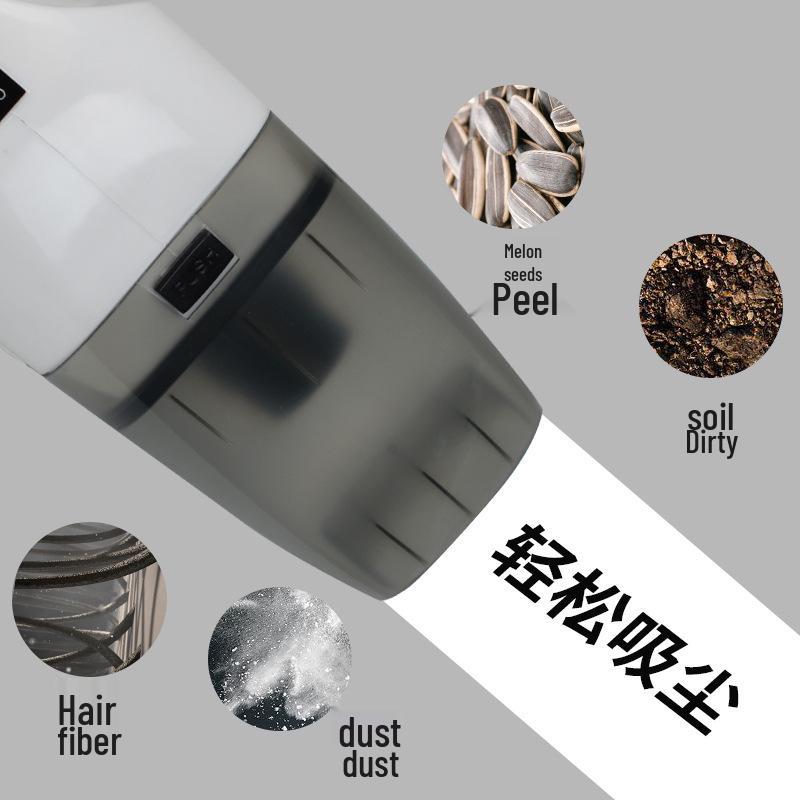 White Wind King 60W High-Power Handheld Car Vacuum Cleaner
