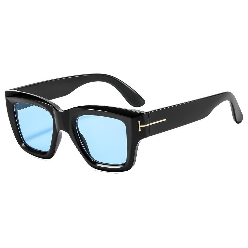 Square Vintage Uv400 Sun Glasses With Full Frame Pc Structure For Summer Outdoor Wear