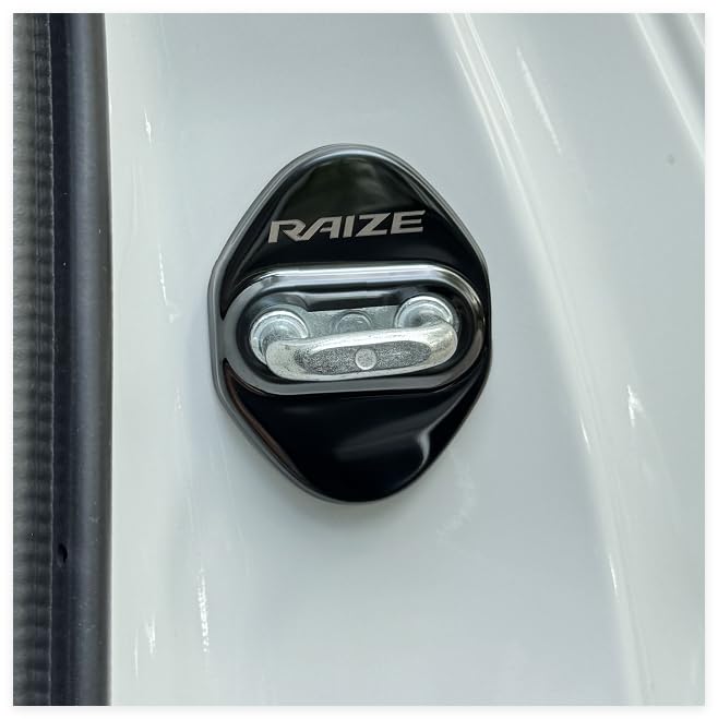 

TADOKAPATU Door Lock Striker Cover for Toyota Raize, Stainless Steel, Black, 4PCS
