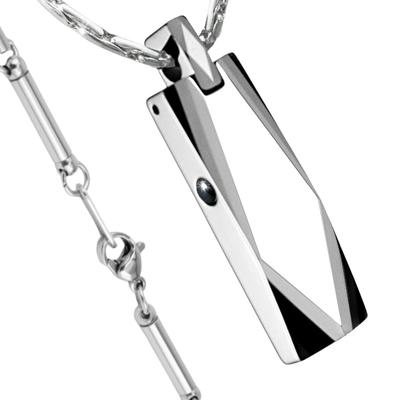 MAYA&CANA Men's Strong Magnetic Necklace, Popular, 4 Magnetic Pieces, Designed In Japan, Tungsten and Stainless Steel Chain, 55cm, Gift Box Included