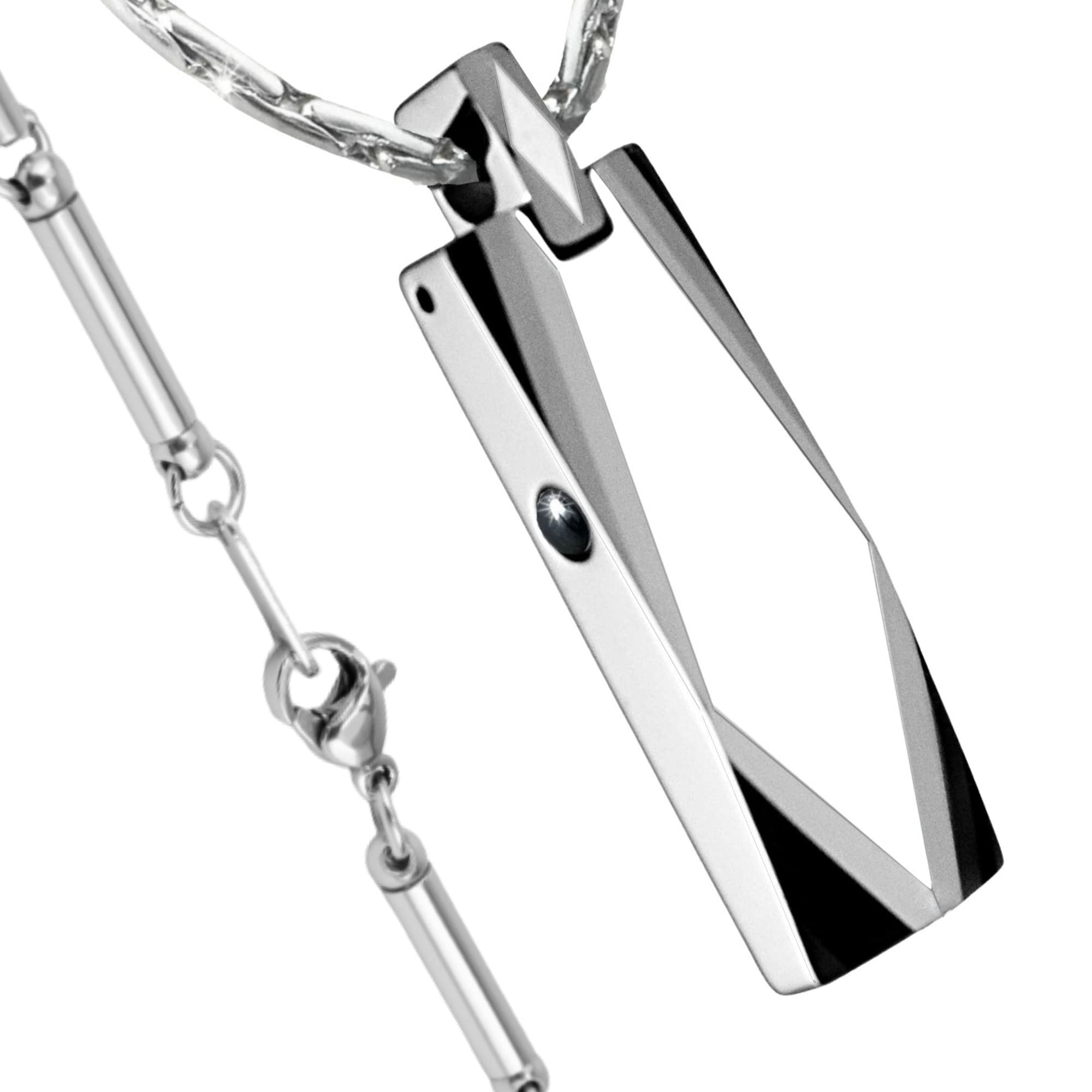 

Magnetic Necklace for 4 Magnetic Pieces Tungsten Stainless Steel Gift Box Included [MAYA&CANA] Men, Strong, Popular, Japanese Design Chain, 55cm,