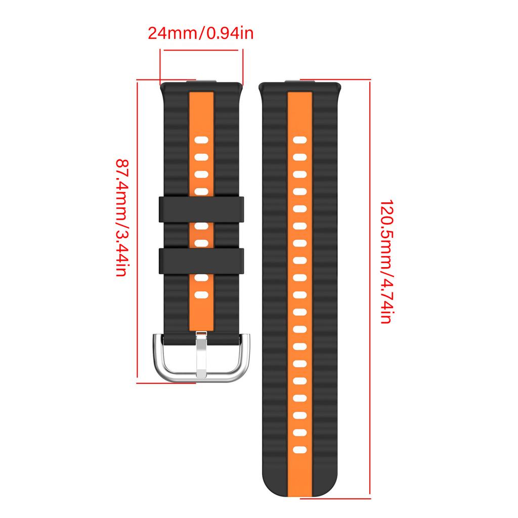 Stylish Striped Sport Watch Band Breathable Soft Silicone Accessory For Watch Fit 3 Workout And Daily Wear Compatibility
