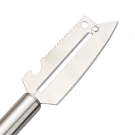 Vegetable Peeler with Ergonomic Handle 2 In 1 Bottle Opener Stainless Steel Peeler for Melons Potatoes Cucumbers Pumpkin Sugar Cane
