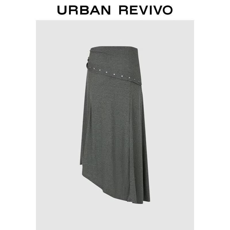 UR2026 Women's Summer Trendy Tie-Waist Irregular Hem Skirt