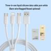 Three-in-One Fast Charging Cable 2.4A for Apple & Huawei, One-to-Three Type-C 6A