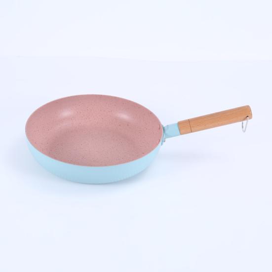 Nonstick Frying Pan Snowflake Pattern Saute Skillet with Medical Stone Coating Heat Resistant Handle Kitchen Cookware Accessories for Gas Electric