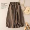 Plus Size Women's Retro High Waist A-Line Summer Midi Skirt