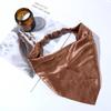 Elastic Elegant Silky Satin Hair Accessories Women Headwrap Bandana Turban Triangle Hair Scarf