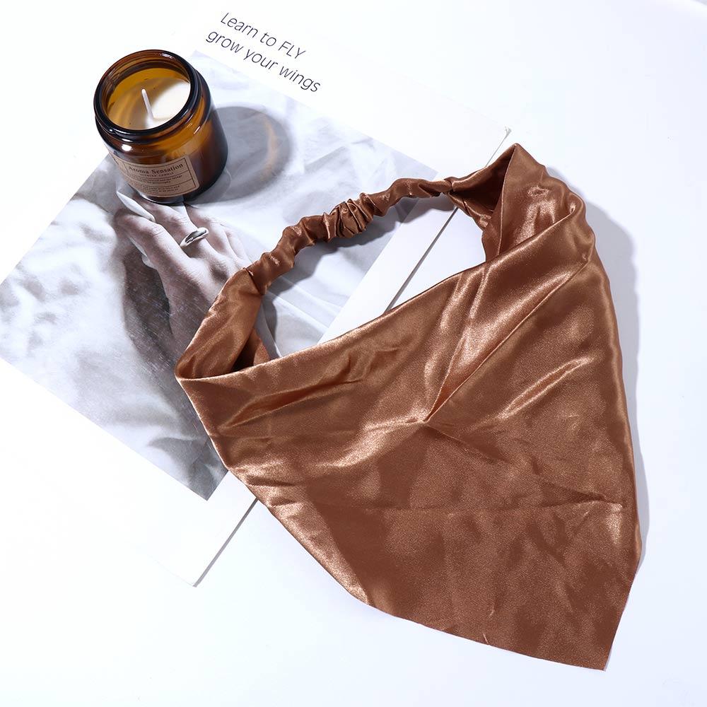Glossy Elastic Women Headbands Hair Accessories Bandana Triangle Hair Scarf Turban Headwrap