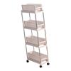 Aufbewahrungswagen Platzsparend Vielseitig Verstellbar Stilvoller Look Rollender Aufbewahrungswagen Organizer für Zuhause Küche Badezimmer