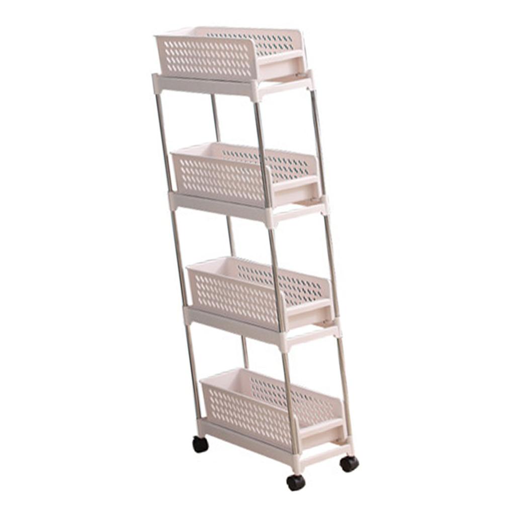 Aufbewahrungswagen Platzsparend Vielseitig Verstellbar Stilvoller Look Rollender Aufbewahrungswagen Organizer für Zuhause Küche Badezimmer