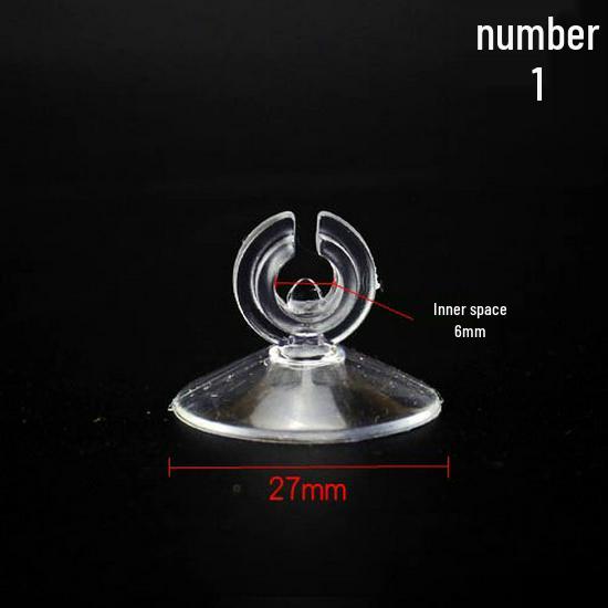 Aquarium Heater, Thermometer, Oxygen Tube, and Water Pipe Suction Cups