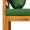 Sofa Middle Section with Cushions Solid Acacia Wood Natural