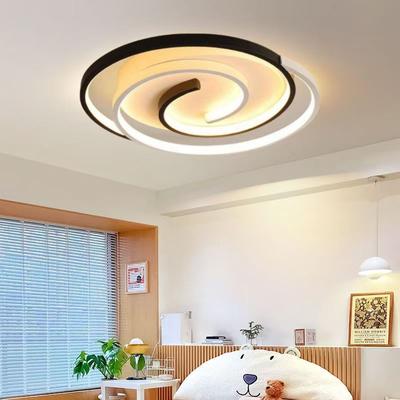 Bedroom Led Chandelier Light Black White Modern Ceiling Lamp  Attic Living Room Dining