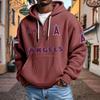 Mens Zip-Up Hoodie NFL Collection Streetwear Loose Fit Casual Sweatshirt Fall