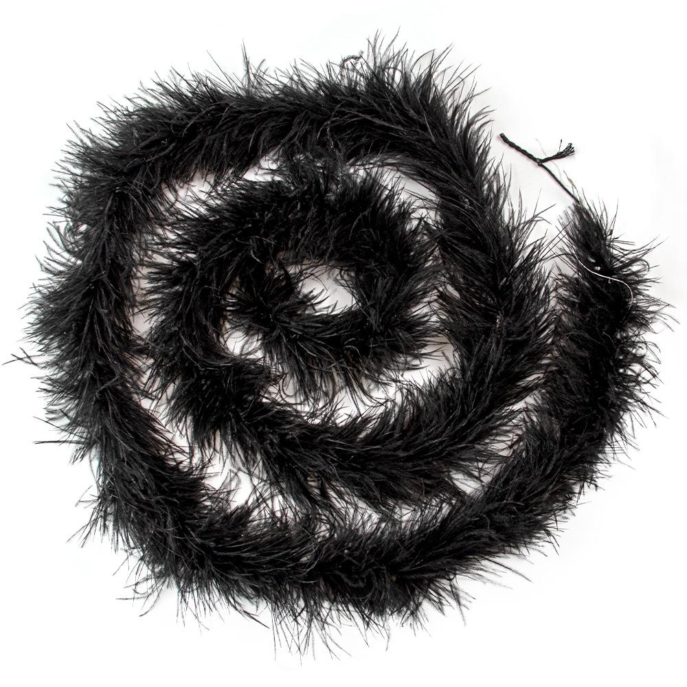 2 Meters Turkey Feather Strip Decoration Performance Dance Decoration Christmas Diy Material 22g Clothing Accessories