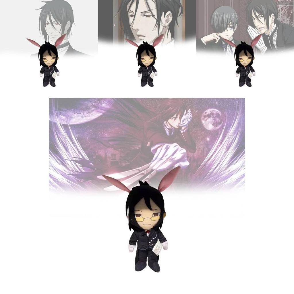 Entzückendes Black Butler Plüschtier mit Sebastian Michaelis und niedlichen Hasenohren