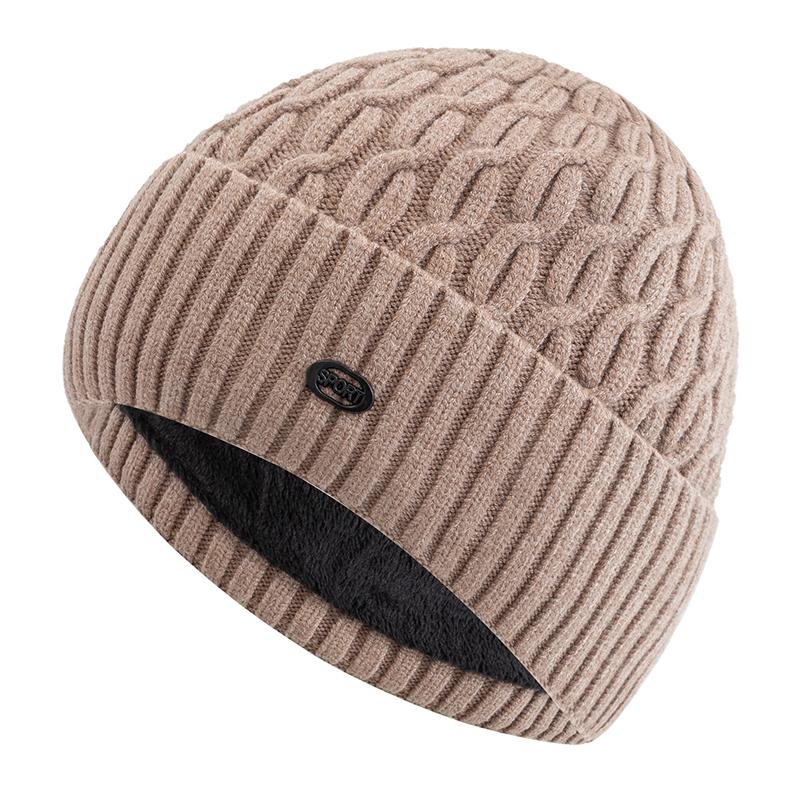 New Style Unisex Dandy Cap Stylish Soft Beanie Hats Winter Hat Fur Lined Warm Cap For Men Women Thicken Ski Sports Knitted Hat