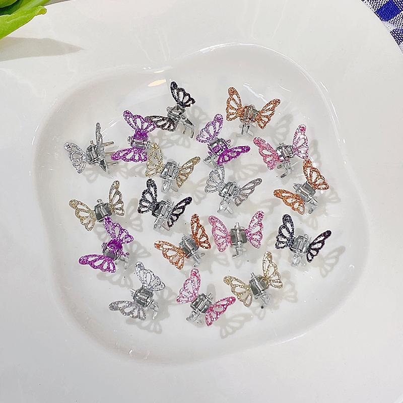 10pcs/set Women Girls Cute Butterfly Shape Small Hair Claws Ponytail Sweet Decorate Hair Clips Hairpins Hair Accessories