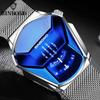 BINBOND Locomotive Concept Top Brand Trend Cool Men's Wrist Watch Stainless Steel Mesh Belt Technology Fashion Man Quartz Watch