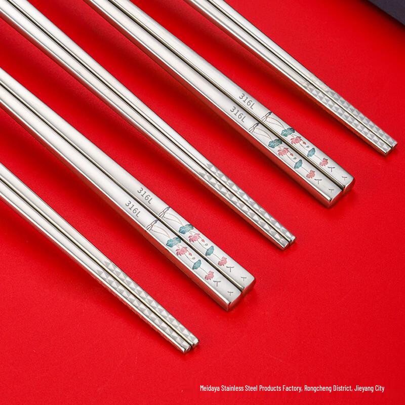 Ru Han Colored Stainless Steel Chopsticks