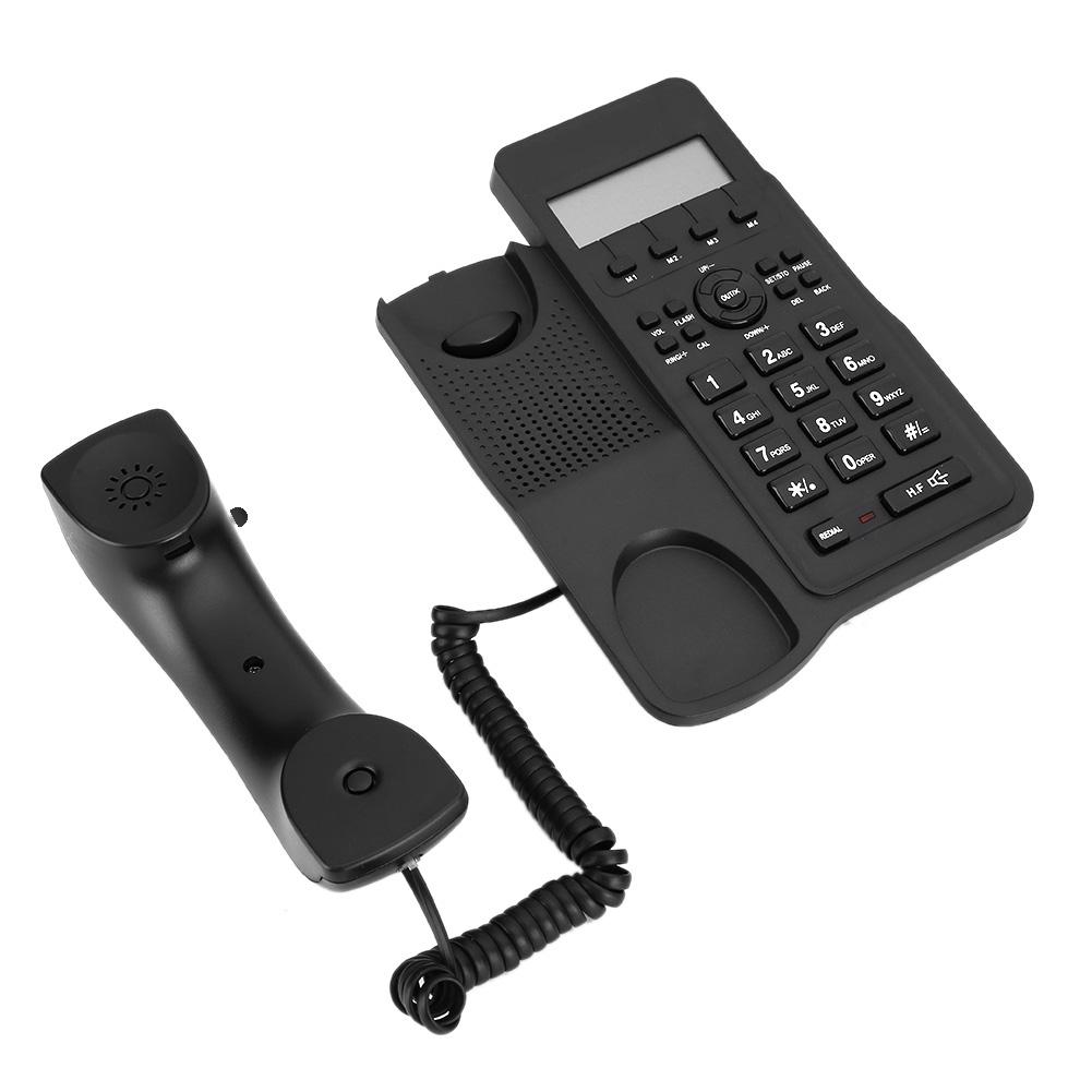 Kx T7712CID English Foreign Trade Landline Telephone (UK Telephone Line with Random Color)(Black )
