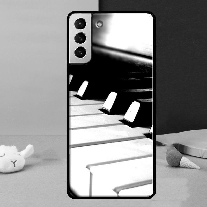 Piano Keys Musical Phone Case For Samsung Galaxy S25 S24 Ultra S9 S10 S20 S21 S22 Plus S23 FE S24 FE Cover