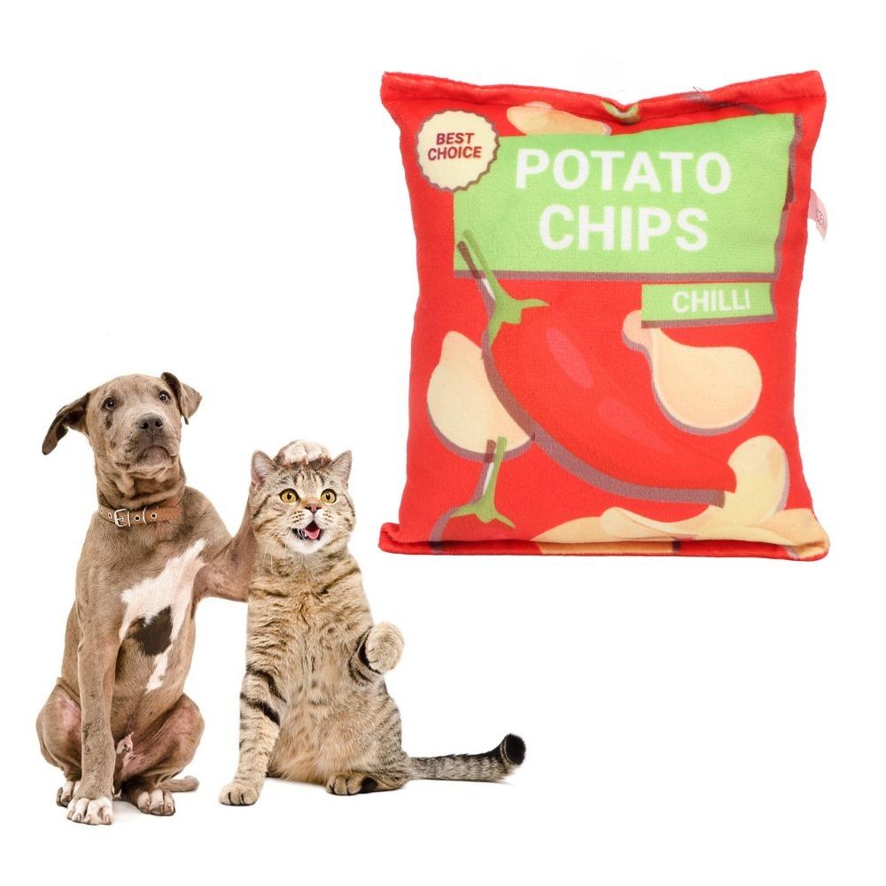 Crinkle Paper Inside Plush Pet Toy Bite Tough Crinkle Paper Pet Toy  Cat Dog Boredom Relief
